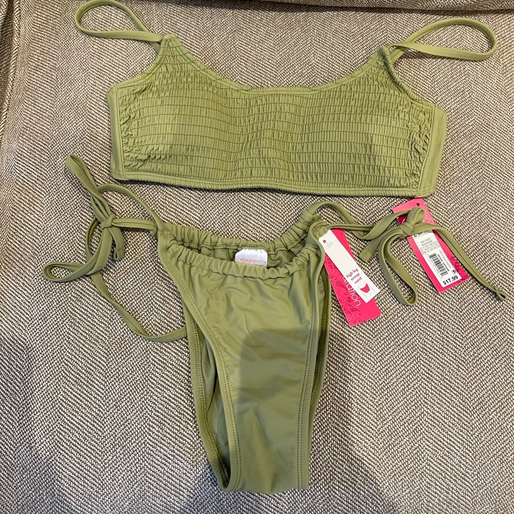 Sage green target bikini